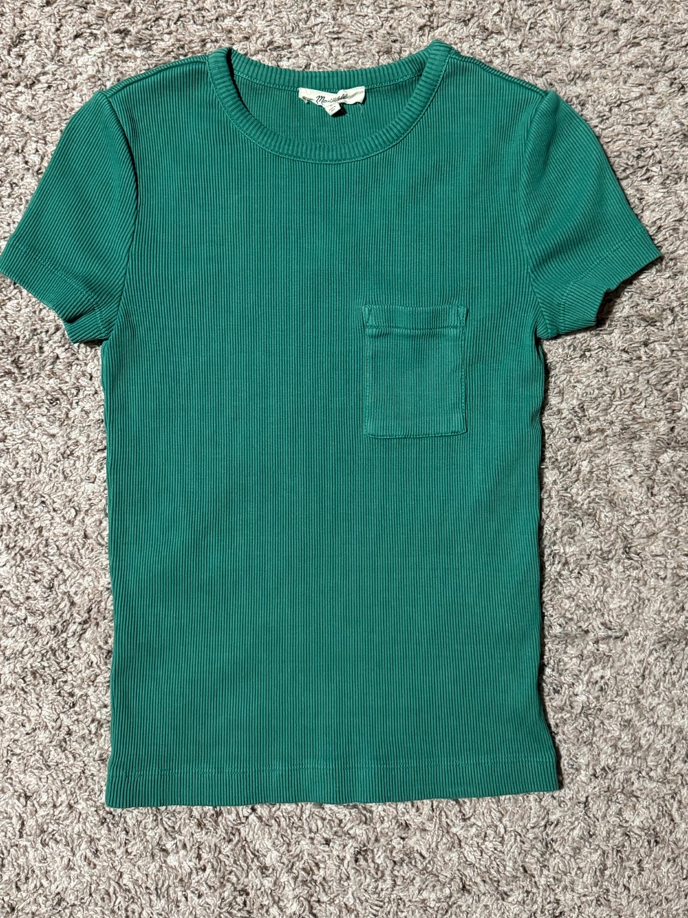 Madewell Ribbed Pocket Tee EUC size small